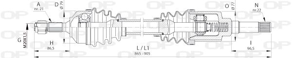 OPEN PARTS Приводной вал DRS6391.00